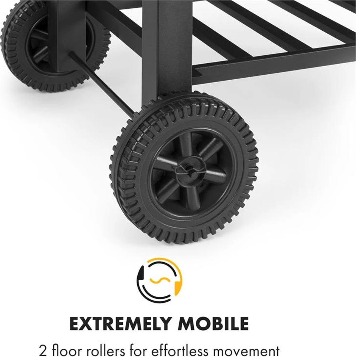Klarstein à Charbon Klarstein Meat Machine 45 X 32,5 Cm, Thermomètre, Roues, Deux Tables D'appoint Pratiques En Bois De 25 X 19 Cm, Noir 10 Klarstein à Charbon Klarstein Meat Machine 45 X 32,5 Cm, Thermomètre, Roues, Deux Tables D'appoint Pratiques En Bois De 25 X 19 Cm, Noir - Image 8