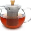 Klarstein Verrerie Théière Sencha 0, 65 Litres / 2-3 Tasses - Boîte En Verre Borosilicaté (30 ° C> 120 ° C) - Couvercle En Acier Inoxydable Avec Bouton En Bois -Chauffe Soldes 1200x1056