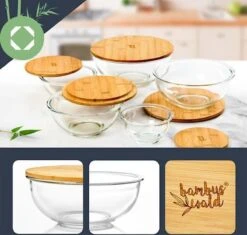 Bol De Service En Verres Klarstein Avec Couvercle En Bamboe - Sans BPA Ni Mélamine - Va Au Lave-vaisselle - Polyvalent 15 Bol De Service En Verres Klarstein Avec Couvercle En Bamboe - Sans BPA Ni Mélamine - Va Au Lave-vaisselle - Polyvalent -Chauffe Soldes 1200x1144 1