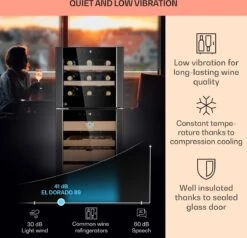 Cave à Cigares Et Cave à Vin El Dorado 89 Touch 89 Litres LED 20 Cave à Cigares Et Cave à Vin El Dorado 89 Touch 89 Litres LED -Chauffe Soldes 1200x1157