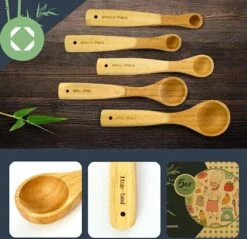 Klarstein De Batterie De Cuisine Klarstein - 5 Cuillères à Mesurer Différentes - 100% Bambou - Hygiénique Et Antibactérien - Durable Et 100% Compostable -Chauffe Soldes 1200x1162 1