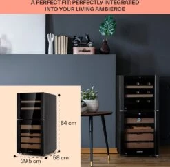 Cave à Cigares Et Cave à Vin El Dorado 89 Touch 89 Litres LED 15 Cave à Cigares Et Cave à Vin El Dorado 89 Touch 89 Litres LED -Chauffe Soldes 1200x1179