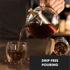 Verrerie Klarstein Théière Sencha - 1,3 Litre / 5-6 Tasses - Verseuse : Verre Borosilicaté (-30 ° C - 120 ° C) - Couvercle: Couvercle: Acier Inoxydable Avec Bouton En Bois 12 Verrerie Klarstein Théière Sencha - 1,3 Litre / 5-6 Tasses - Verseuse : Verre Borosilicaté (-30 ° C - 120 ° C) - Couvercle: Couvercle: Acier Inoxydable Avec Bouton En Bois -Chauffe Soldes 1200x1200 107