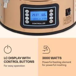 Installation De Brassage De Bière Mundschenk XXL Bouilloire à Purée 3000 W 50 L Acier Inoxydable 304 -Chauffe Soldes 1200x1200 115