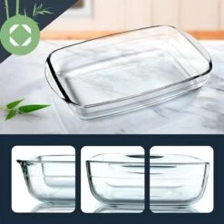 Plat De Cuisson Klarstein - Verre Robuste - Polyvalent - Peut Supporter Une Chaleur Jusqu'à 250 °C - Passe Au Lave-vaisselle -Chauffe Soldes 1200x1200 5