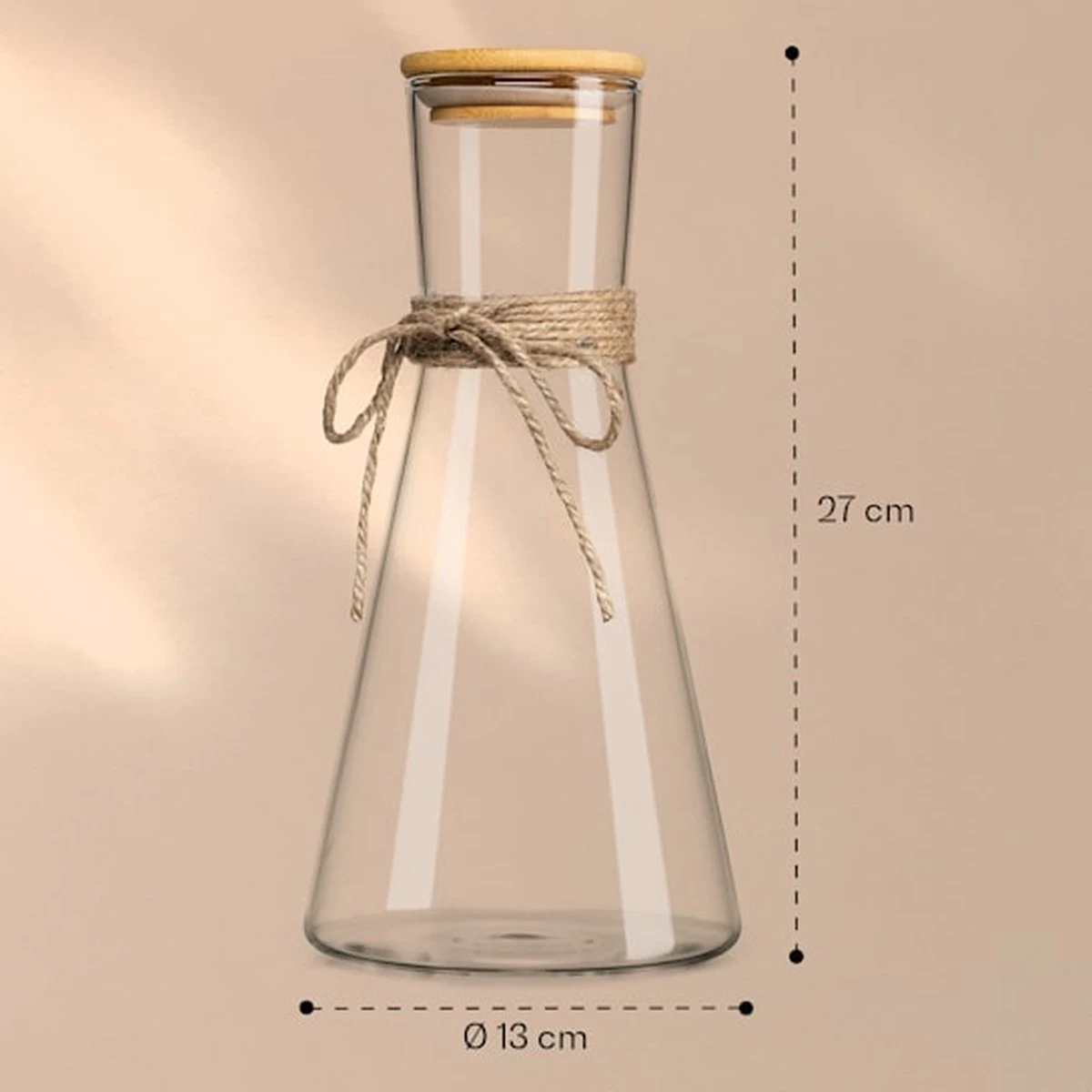 Klarstein Bambuswald Carafe 1,5 Litres - Carafe à Eau - Pichet à Eau - Verre Borosilicaté - Couvercle En Bamboe - Durable - Recyclable 8 Klarstein Bambuswald Carafe 1,5 Litres - Carafe à Eau - Pichet à Eau - Verre Borosilicaté - Couvercle En Bamboe - Durable - Recyclable - Image 6