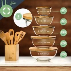 Bol De Service En Verres Klarstein Avec Couvercle En Bamboe - Sans BPA Ni Mélamine - Va Au Lave-vaisselle - Polyvalent 14 Bol De Service En Verres Klarstein Avec Couvercle En Bamboe - Sans BPA Ni Mélamine - Va Au Lave-vaisselle - Polyvalent -Chauffe Soldes 1200x1200 84