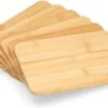 Planches De Petit-déjeuner Klarstein 22 X 14 Cm - Planches à Découper - Planches De Service - Planches à Pain - Lot De 6 - 100 % Bambou - Hygiénique - Résistant à L'humidité -Chauffe Soldes 1200x825