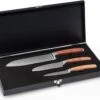 Set De Couteaux Klarstein Kishiko - 3 Pièces Avec étui - 3 Couteaux De Cuisine - Acier Damas - Extra Tranchant - Manches En Bois De Rose -Chauffe Soldes 1200x987