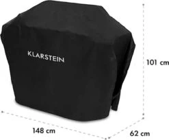 Housse De Barbecue Klarstein Tomahawk - Housse De Barbecue - 30 % Polyester / 70 % PVC - Résistant à L'eau - 148 X 101 X 62 Cm (LxHxP) -Chauffe Soldes 1200x992