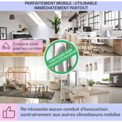 Klarstein Rafraichisseur D'Air 4 En 1, Climatiseur Portable, Humidificateur, Ventilateur, Climatiseur Mobile Sans Évacuation, Silencieux, Pack Glacon, Réservoir 3.5L, 60W, Puissant Débit D'Air 486m³/h 11 Klarstein Rafraichisseur D'Air 4 En 1, Climatiseur Portable, Humidificateur, Ventilateur, Climatiseur Mobile Sans Évacuation, Silencieux, Pack Glacon, Réservoir 3.5L, 60W, Puissant Débit D'Air 486m³/h -Chauffe Soldes 12605261 5