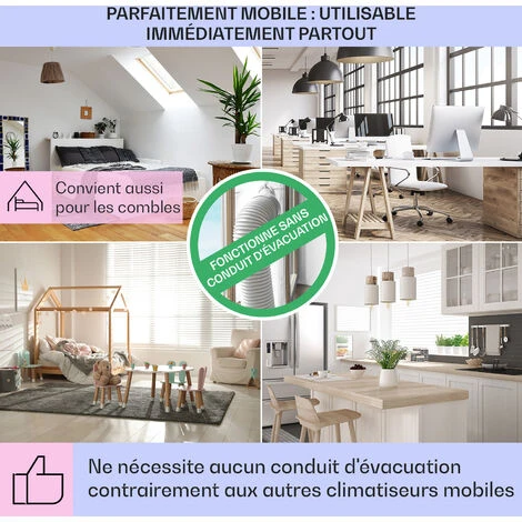 Klarstein Rafraichisseur D'Air 4 En 1, Climatiseur Portable, Humidificateur, Ventilateur, Climatiseur Mobile Sans Évacuation, Silencieux, Pack Glacon, Réservoir 3.5L, 60W, Puissant Débit D'Air 486m³/h 7 Klarstein Rafraichisseur D'Air 4 En 1, Climatiseur Portable, Humidificateur, Ventilateur, Climatiseur Mobile Sans Évacuation, Silencieux, Pack Glacon, Réservoir 3.5L, 60W, Puissant Débit D'Air 486m³/h - Image 5