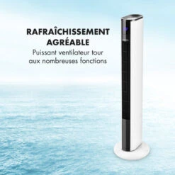 Skyscraper 3G Ventilateur Tour 48 W Débit 1633 M³/h Panneau Tactile Blanc -Chauffe Soldes 12605274 3