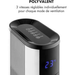 Skyscraper 3G Ventilateur Tour 48 W Débit 1633 M³/h Panneau Tactile Blanc -Chauffe Soldes 12605274 5