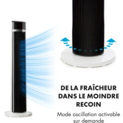 IceTower Ventilateur Sur Pied 36 Watts Minuterie 3 Modes Télécommande Blanc 10 IceTower Ventilateur Sur Pied 36 Watts Minuterie 3 Modes Télécommande Blanc -Chauffe Soldes 12690662 4