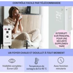 Bornholm Radiateur à Convection 2000 W Menu LCD 2 Niveaux De Chauffage -Chauffe Soldes 12990956 3