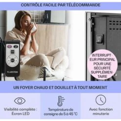 Bornholm Radiateur à Convection 2000 W Menu LCD 2 Niveaux De Chauffage Noir 9 Bornholm Radiateur à Convection 2000 W Menu LCD 2 Niveaux De Chauffage Noir -Chauffe Soldes 12990958 3