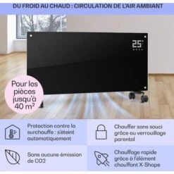 Bornholm Radiateur à Convection 2000 W Menu LCD 2 Niveaux De Chauffage Noir 10 Bornholm Radiateur à Convection 2000 W Menu LCD 2 Niveaux De Chauffage Noir -Chauffe Soldes 12990958 4