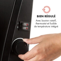 Gotland Radiateur Convecteur En Verre 600W 900W 1500W - Noir -Chauffe Soldes 12991497 3