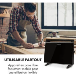 Gotland Radiateur Convecteur En Verre 600W 900W 1500W - Noir -Chauffe Soldes 12991497 5