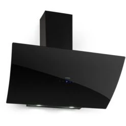 Annabelle 90 Hotte Aspirante En Verre 595 M³/h Panneau Tactile Noir