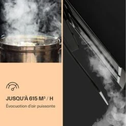 Annabelle 90 Hotte Aspirante En Verre 595 M³/h Panneau Tactile Noir -Chauffe Soldes 12992310 4