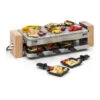Prime-Rib Gril à Raclette 8 Pers. 1 500 W Plaque En Pierre Naturelle Acier Inoxydable Pieds En Bois -Chauffe Soldes 12992315 1