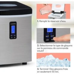 Mr. Black-Frost Machine à Glacons 150W Acier 15kg -Chauffe Soldes 13732475 4