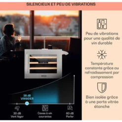 Vinsider 24 Réfrigérateur à Vin Encastrable Uno 24 Bouteilles 57 Litres -Chauffe Soldes 13732755 4