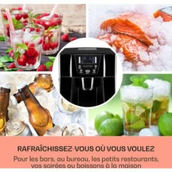 Ice Volcano 2G Machine à Glaçons LED 12 Kg En 24 H 2L 6-10 Min Noir -Chauffe Soldes 13732930 3