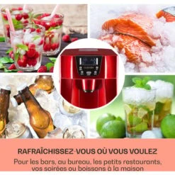 Ice Volcano 2GR Machine à Glaçons 2 Ltr LED 12kg/24h - Rouge -Chauffe Soldes 13732937 3