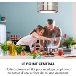 Tron Ambience Hotte Aspirante En îlot Ø 38 Cm Mode Recirculation 540 M³/h LED - Inox -Chauffe Soldes 13733223 4