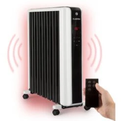 Thermaxx 2500 Radiateur à Bain D'huile 2500W 5-35°C - Noir & Blanc