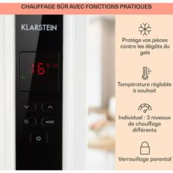 Thermaxx 2500 Radiateur à Bain D'huile 2500W 5-35°C - Noir & Blanc -Chauffe Soldes 13733248 4