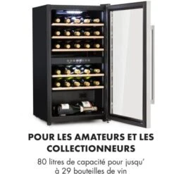 Cave à Vin Vinamour 29 Duo 2 Zones 80L/29 Bouteilles 5-22°C Touch -Chauffe Soldes 13733416 3