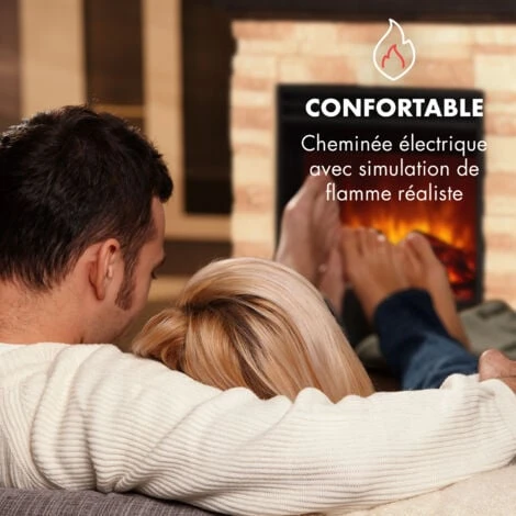 Kaprun Cheminée électrique 1800W Décor Pierre Polystone Télécommande 5 Kaprun Cheminée électrique 1800W Décor Pierre Polystone Télécommande - Image 3