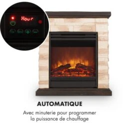 Kaprun Cheminée électrique 1800W Décor Pierre Polystone Télécommande 11 Kaprun Cheminée électrique 1800W Décor Pierre Polystone Télécommande -Chauffe Soldes 14172826 5