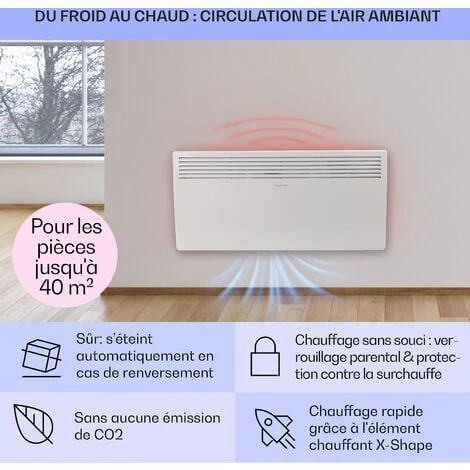 Hot Spot Slimcurve Chauffage 80x40 Cm 40 M² 2000 W 5-40 °C IP24 Blanc 6 Hot Spot Slimcurve Chauffage 80x40 Cm 40 M² 2000 W 5-40 °C IP24 Blanc - Image 4