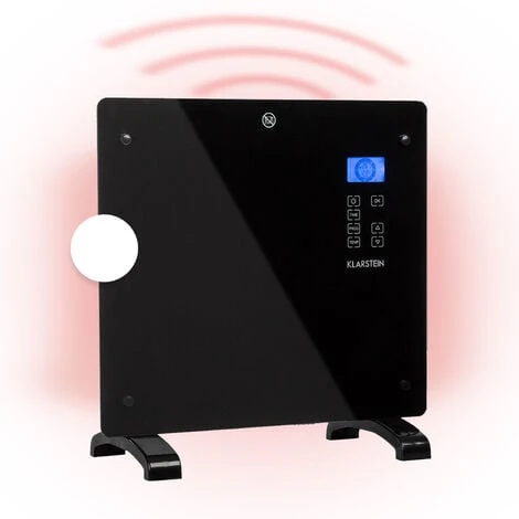 Norderney Chauffage à Convection Thermostat Minuterie 1000W 20 M² Noir 2 Norderney Chauffage à Convection Thermostat Minuterie 1000W 20 M² Noir