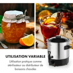 Biggie Eco Stérilisateur Automatique & Distributeur De Boissons Chaudes 1000 W 30-100 °C Robinet 9 L -Chauffe Soldes 19230906 5