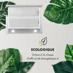 Viola Hotte Murale Aspirante 60 Cm 612m³ / H Classe A Inox Argent -Chauffe Soldes 20110797 3