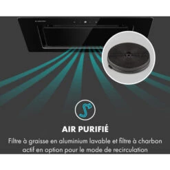 Hektor Eco Hotte Encastrée 52cm 566 M³/h Moteur 200W Classe B Noir -Chauffe Soldes 20110800 5