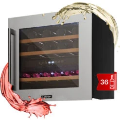 Vinsider 36 Réfrigérateur à Vin 2 zones De Refroidissement 5-22 °C 85l Acier Inoxydable