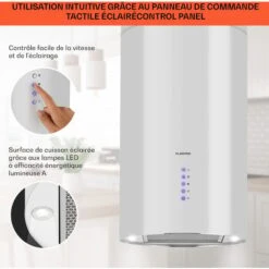 Beretta Hotte îlot 650m³/h 3 Vitesses Filtres Inclus Classe C - Blanc -Chauffe Soldes 22845265 4