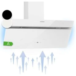 Alina Hotte Aspirante 90 Cm 600 M³/h Classe A - Design Verre Blanc