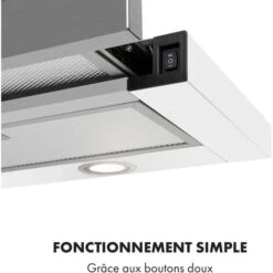 Mariana 90 Hotte Plate Aspirante 90cm 500 M³/h LED - Blanche 10 Mariana 90 Hotte Plate Aspirante 90cm 500 M³/h LED - Blanche -Chauffe Soldes 22845330 4