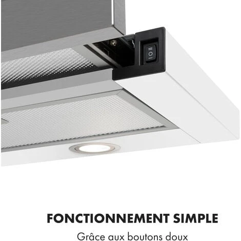 Mariana 90 Hotte Plate Aspirante 90cm 500 M³/h LED - Blanche 6 Mariana 90 Hotte Plate Aspirante 90cm 500 M³/h LED - Blanche - Image 4