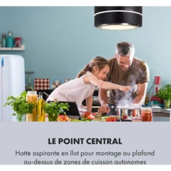 Tron Ambience Hotte îlot Aspirante Ø 38 Cm 540 M³/h Classe A - Noire -Chauffe Soldes 22845366 4