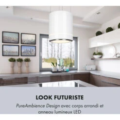 Tron Ambience Hotte îlot Aspirante Ø 38 Cm 540 M³/h Classe A - Blanche 10 Tron Ambience Hotte îlot Aspirante Ø 38 Cm 540 M³/h Classe A - Blanche -Chauffe Soldes 22845367 4