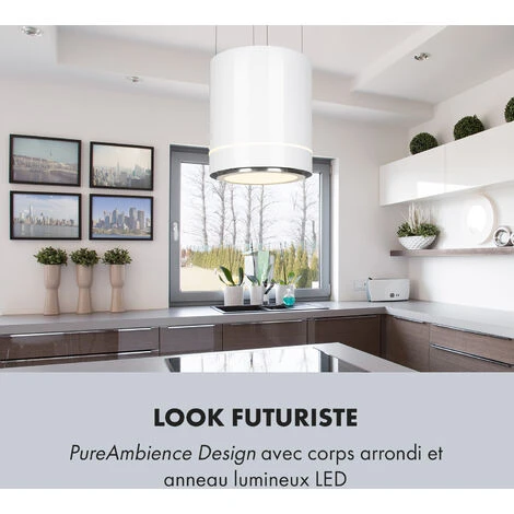 Tron Ambience Hotte îlot Aspirante Ø 38 Cm 540 M³/h Classe A - Blanche 6 Tron Ambience Hotte îlot Aspirante Ø 38 Cm 540 M³/h Classe A - Blanche - Image 4